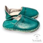 Berbère enfant cuir turquoise 2