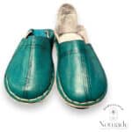 Berbère enfant cuir turquoise 5