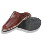 babouche homme cuir marron b