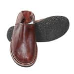 babouche homme cuir marron c