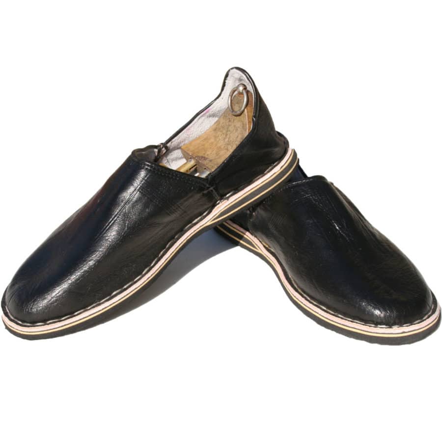 babouches berberes noires 01