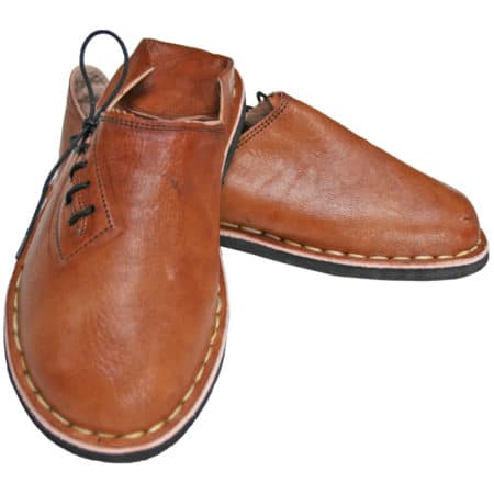 babouches lacets marron clair 04