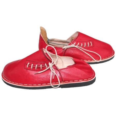 babouches lacets rouge 02