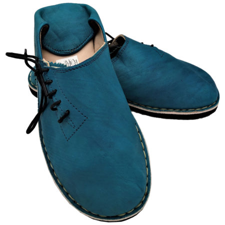 babouches lacets turquoise 02