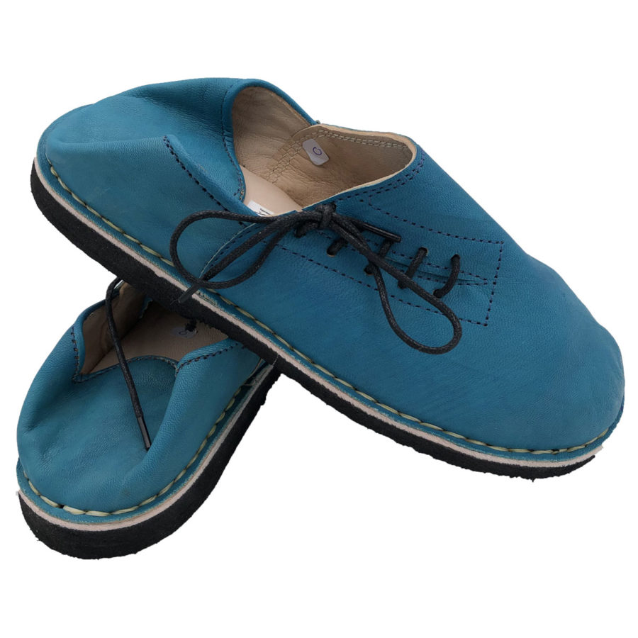 babouches lacets turquoise 03