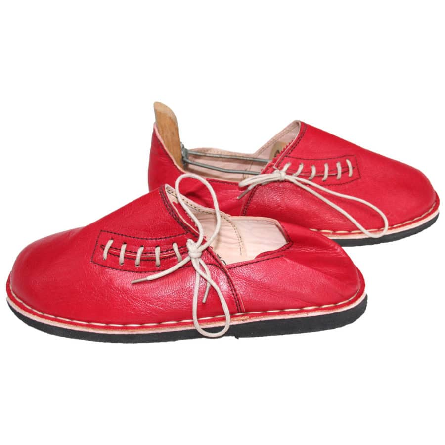 babouches lacets rouge 02