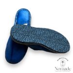 Mules doublées molletonnées bleue jean (5)