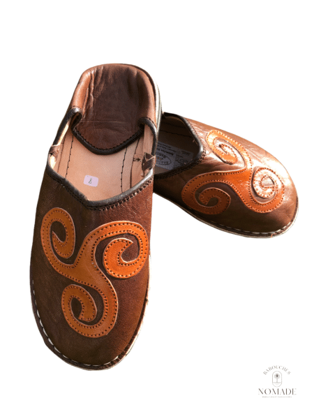 babouche berbere triskell marron
