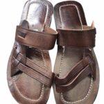 tongs cuirs hommes marron