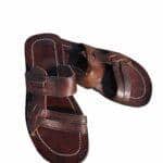 tongs hommes cuir cousu