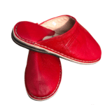 mule cuir rouge femme