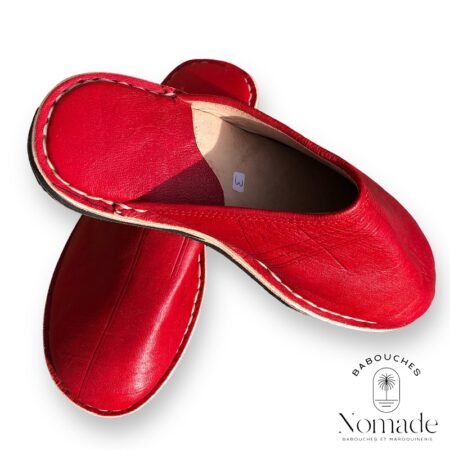 mules doublees molletonnees rouge (1)