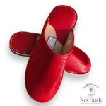 mules doublees molletonnees rouge (3)