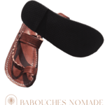 sandale tong ferra cuir marron