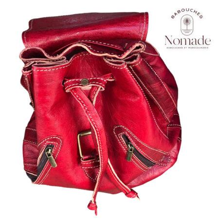 sac a dos cuir rouge 5