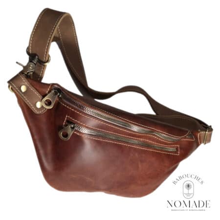 sac banane bandoulière cognac(3)