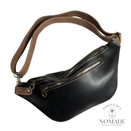 sac banane bandoulière noir marron(1)