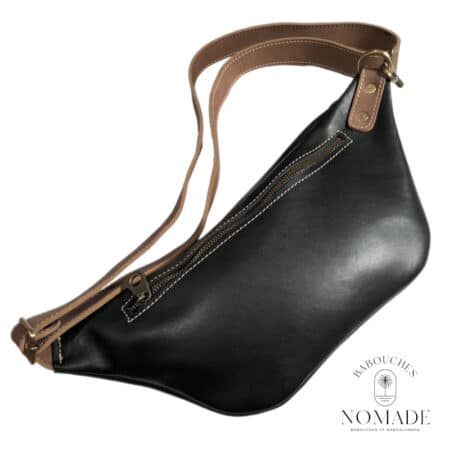 sac banane bandoulière noir marron(2)