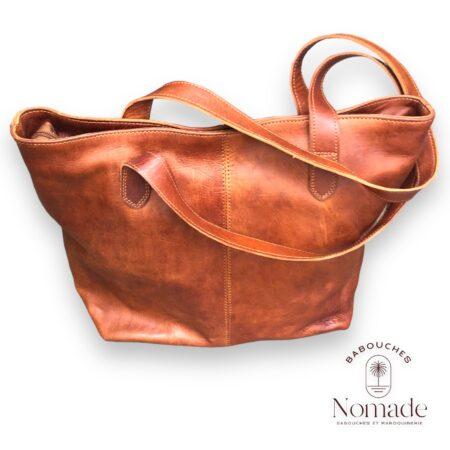 caba cuir cognac doublé cousu (1)