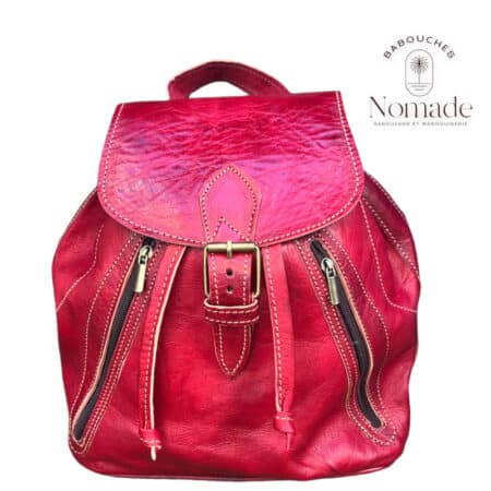 sac a dos double zip rouge(1)