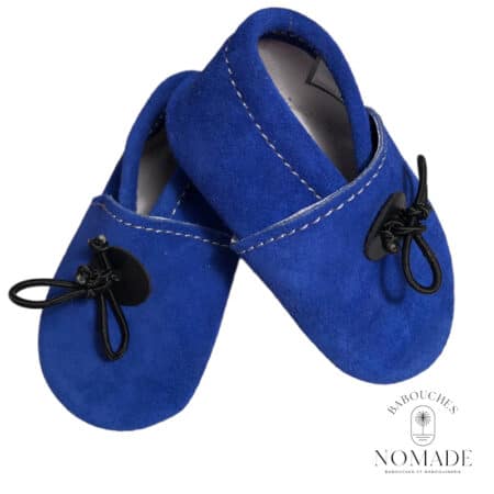 Chausson bébé bleu 4