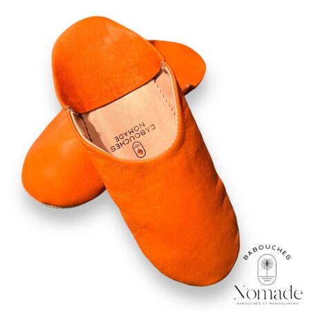 babouches souples orange (1)