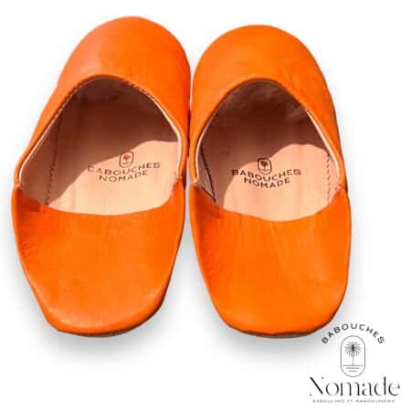 babouches souples orange (5)