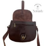 Sac facteur marron cognac 2