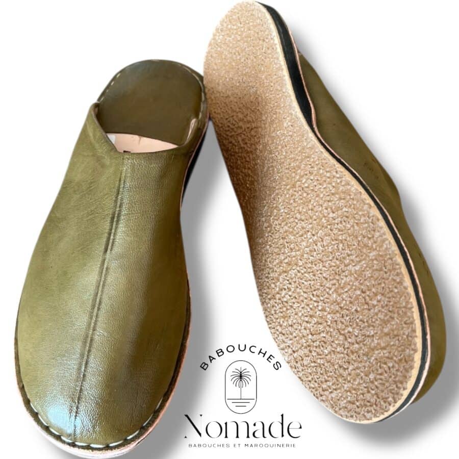babouche mule cosy kaki (4)