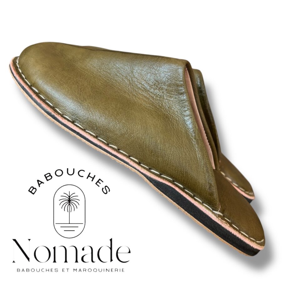 babouche mule cosy kaki (8)