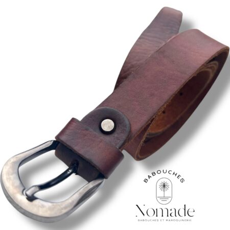 ceinture cuir marron 3cm (1)