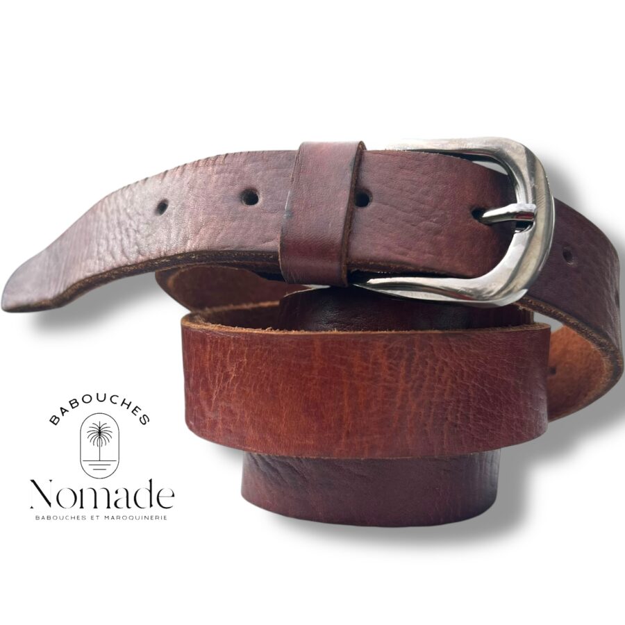 ceinture cuir marron 3cm (3)