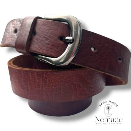 ceinture cuir marron 3cm (4)