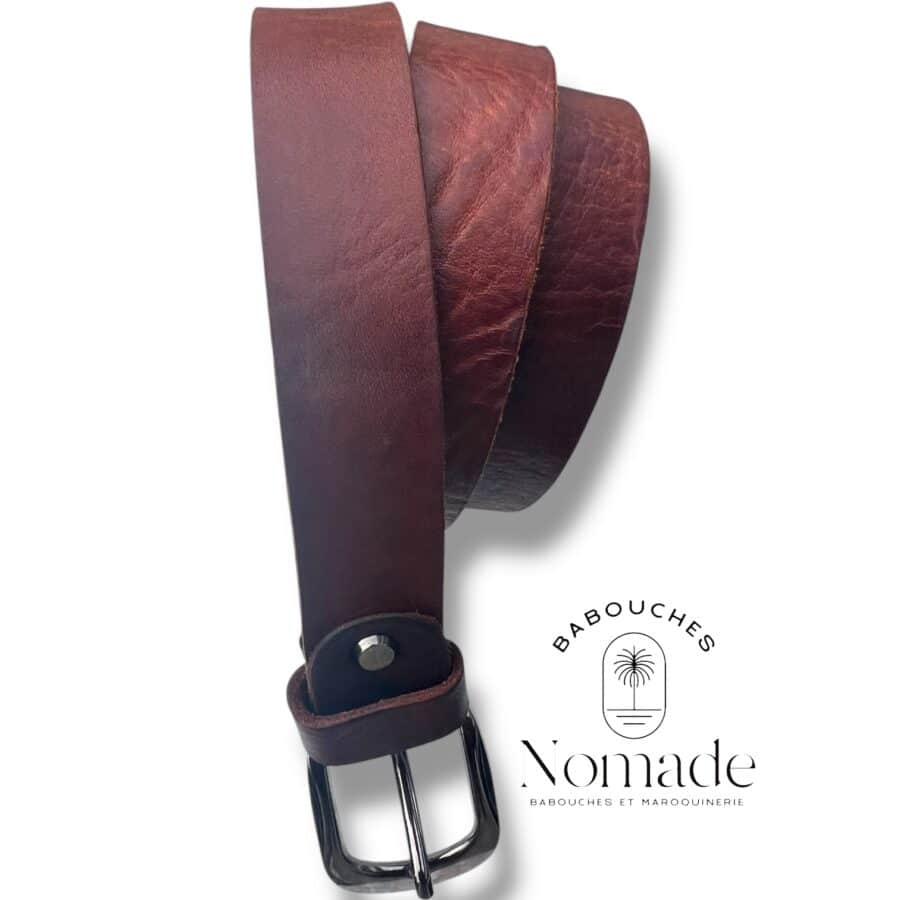 ceinture cuir marron 3cm (5)