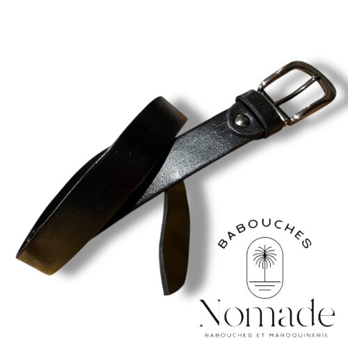 ceinture cuir vachette noir boucle vis (2)
