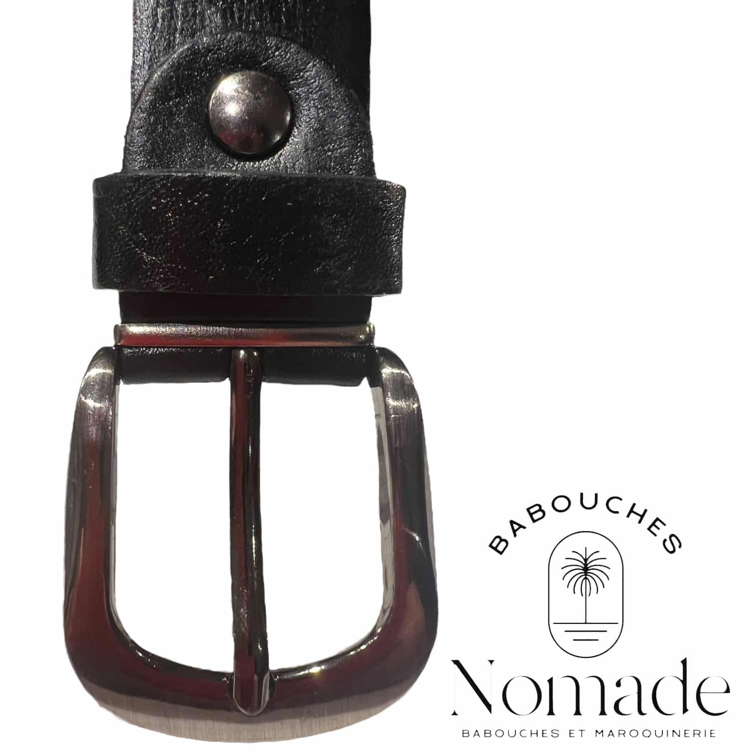 ceinture cuir vachette noir boucle vis (3)