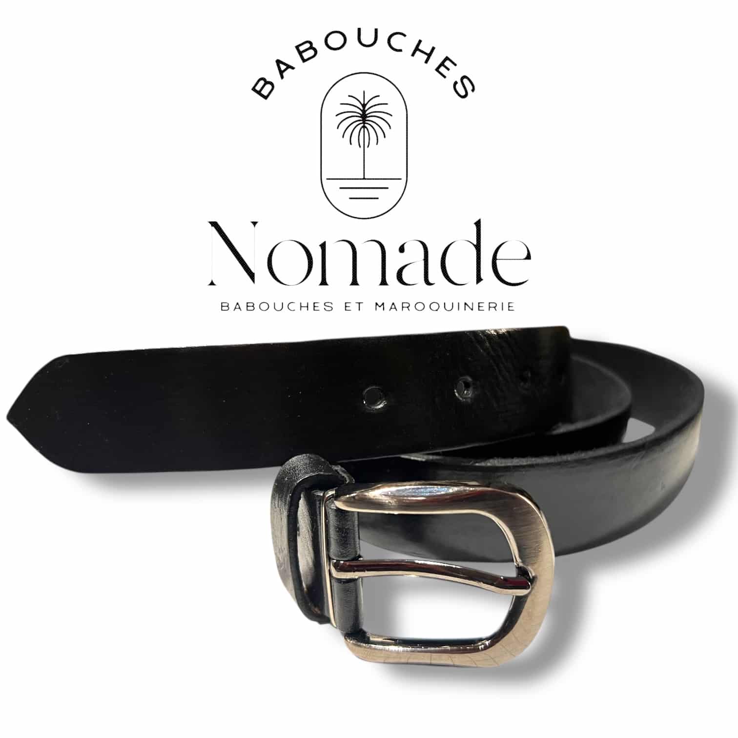 ceinture cuir vachette noir boucle vis (4)
